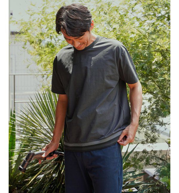 ikka「冷感DRYジョーゼットリブTシャツ」|Tシャツ・カットソー|
