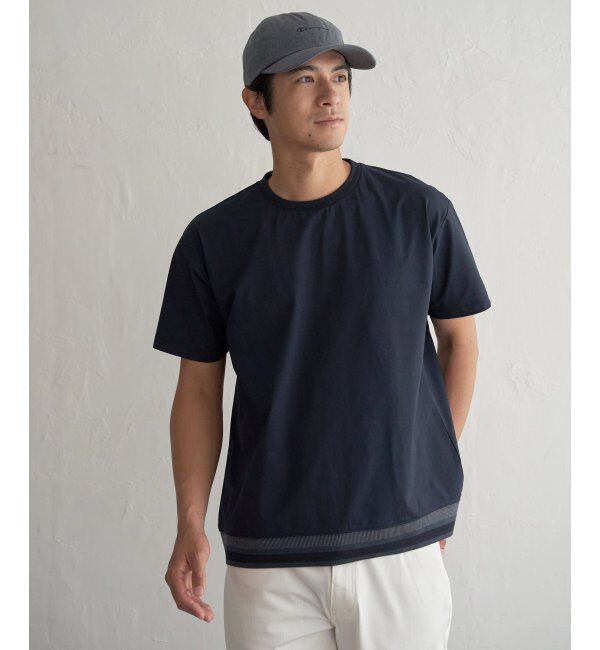ikka「冷感DRYジョーゼットリブTシャツ」|Tシャツ・カットソー|
