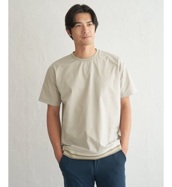 ikka「冷感DRYジョーゼットリブTシャツ」|Tシャツ・カットソー|