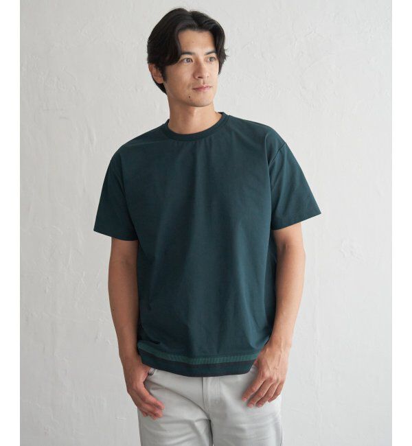 ikka「冷感DRYジョーゼットリブTシャツ」|Tシャツ・カットソー|グリーン