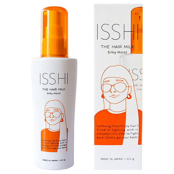  「ISSHI ザ ヘアミルク シルキーモイスト 本体 (50mm&times;35mm&times;180mm /111ｇ)」|洗い流さないトリートメント|