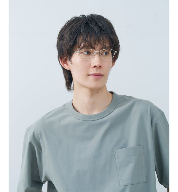  「STANDARD スクエア型 メガネ | チタン 軽量 メタル 高級感 伊達メガネ メンズ ビジネス レンズ交換券付」|メガネ|