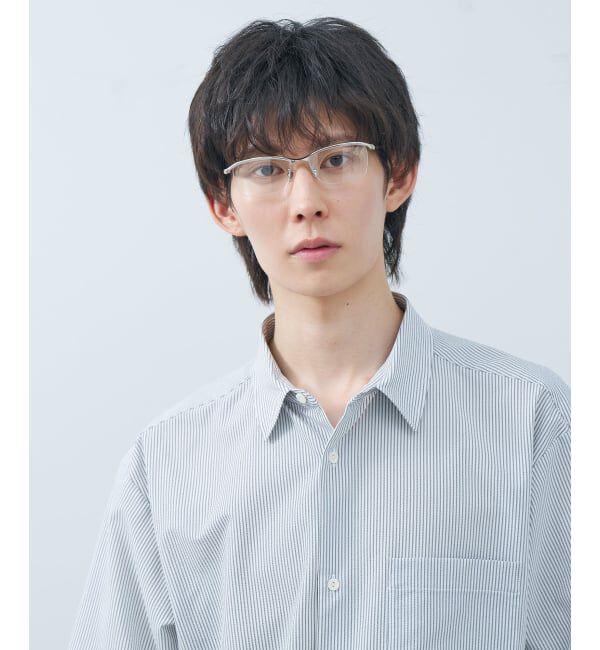  「STANDARD スクエア型 メガネ | チタン 軽量 メタル 高級感 伊達メガネ メンズ ビジネス レンズ交換券付」|メガネ|
