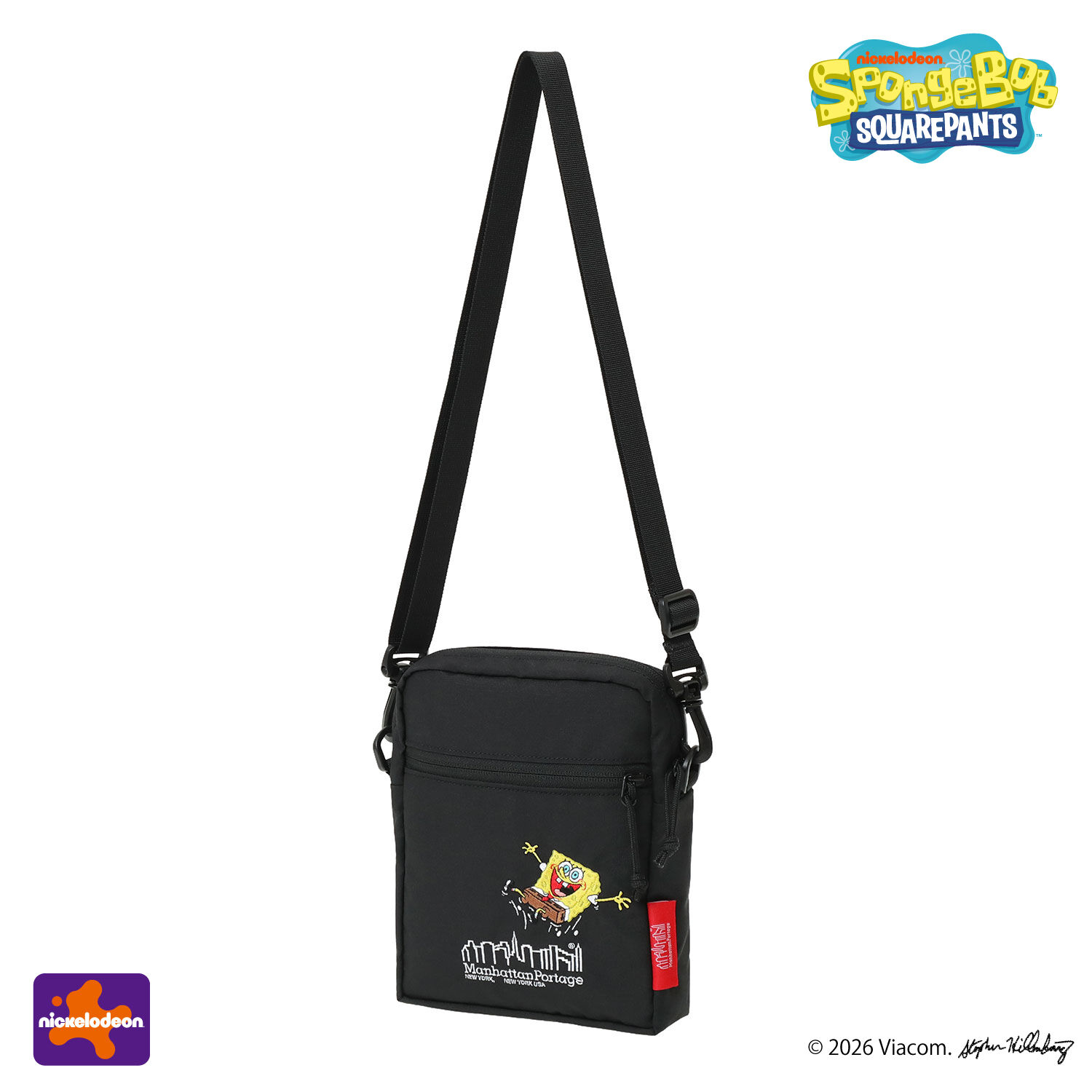 Manhattan Portage「CITY LIGHTS (SM) W/PL VER 2 BP CORDURA RIPSTOP POLYESTER / SPONGE BOB」|ショルダー・メッセンジャー|