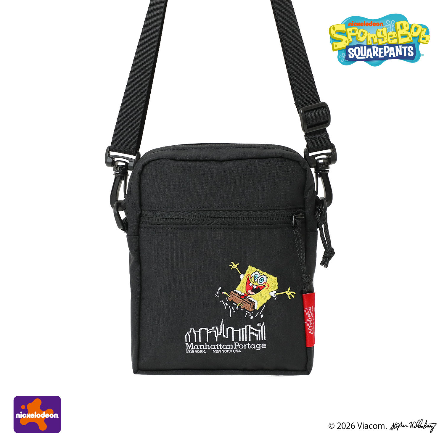 Manhattan Portage「CITY LIGHTS (SM) W/PL VER 2 BP CORDURA RIPSTOP POLYESTER / SPONGE BOB」|ショルダー・メッセンジャー|