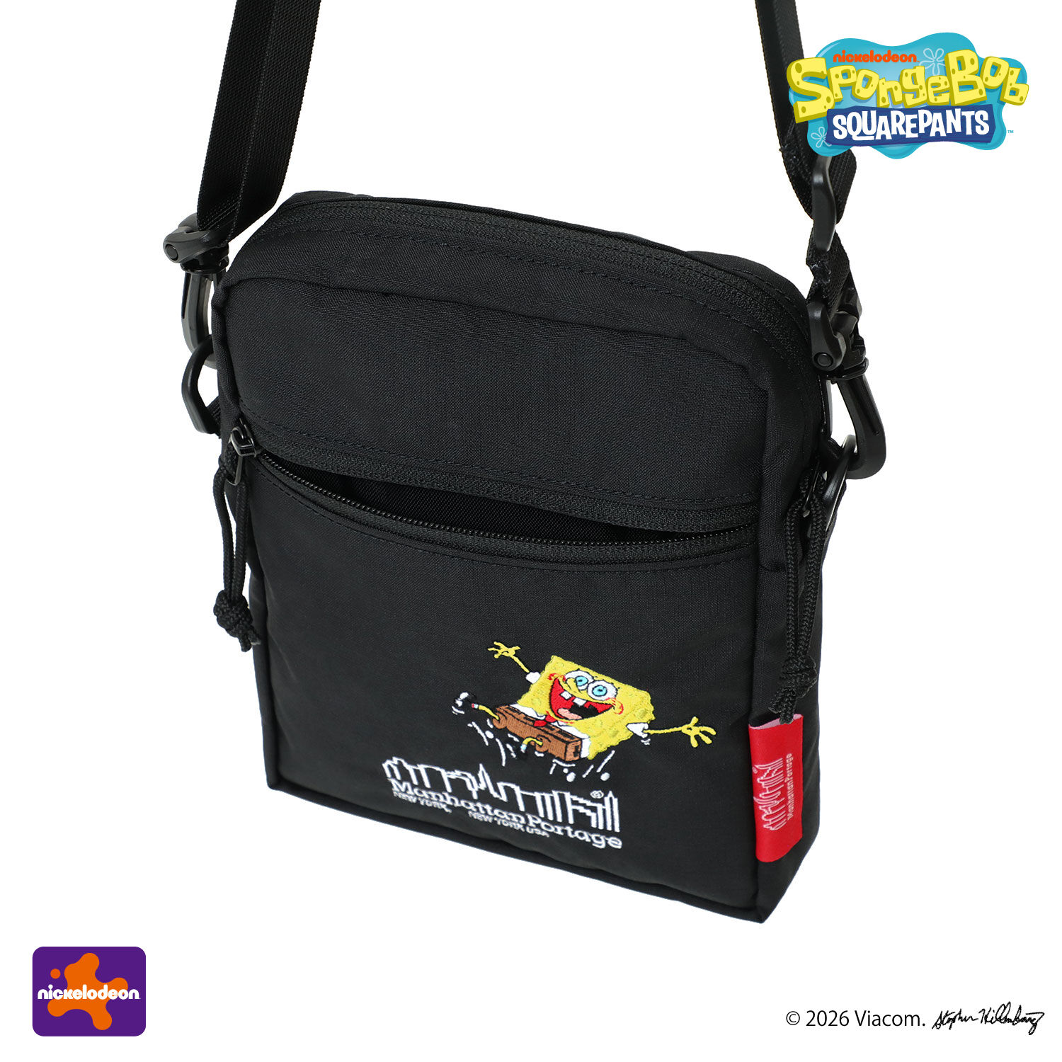 Manhattan Portage「CITY LIGHTS (SM) W/PL VER 2 BP CORDURA RIPSTOP POLYESTER / SPONGE BOB」|ショルダー・メッセンジャー|