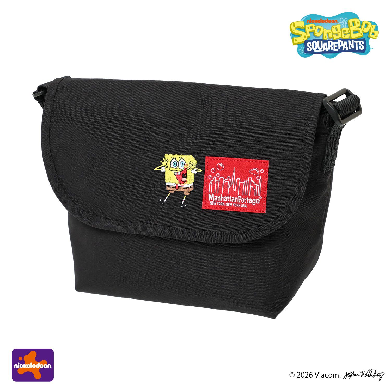Manhattan Portage「NYLON MESSENGER BAG JR (SM) BP W/DIV MGNT 500D CORDURA / SPONGE BOB」|ショルダー・メッセンジャー|