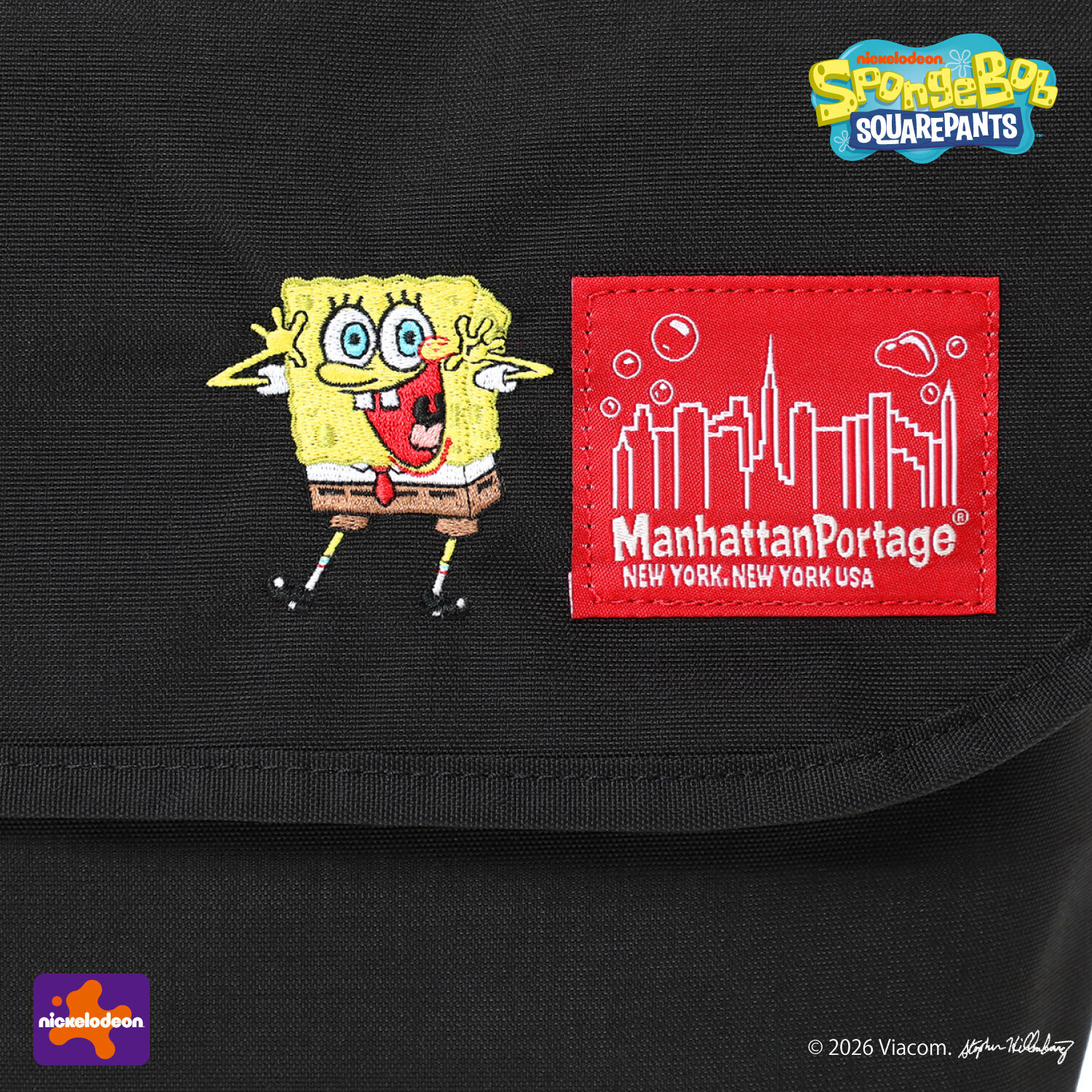 Manhattan Portage「NYLON MESSENGER BAG JR (SM) BP W/DIV MGNT 500D CORDURA / SPONGE BOB」|ショルダー・メッセンジャー|
