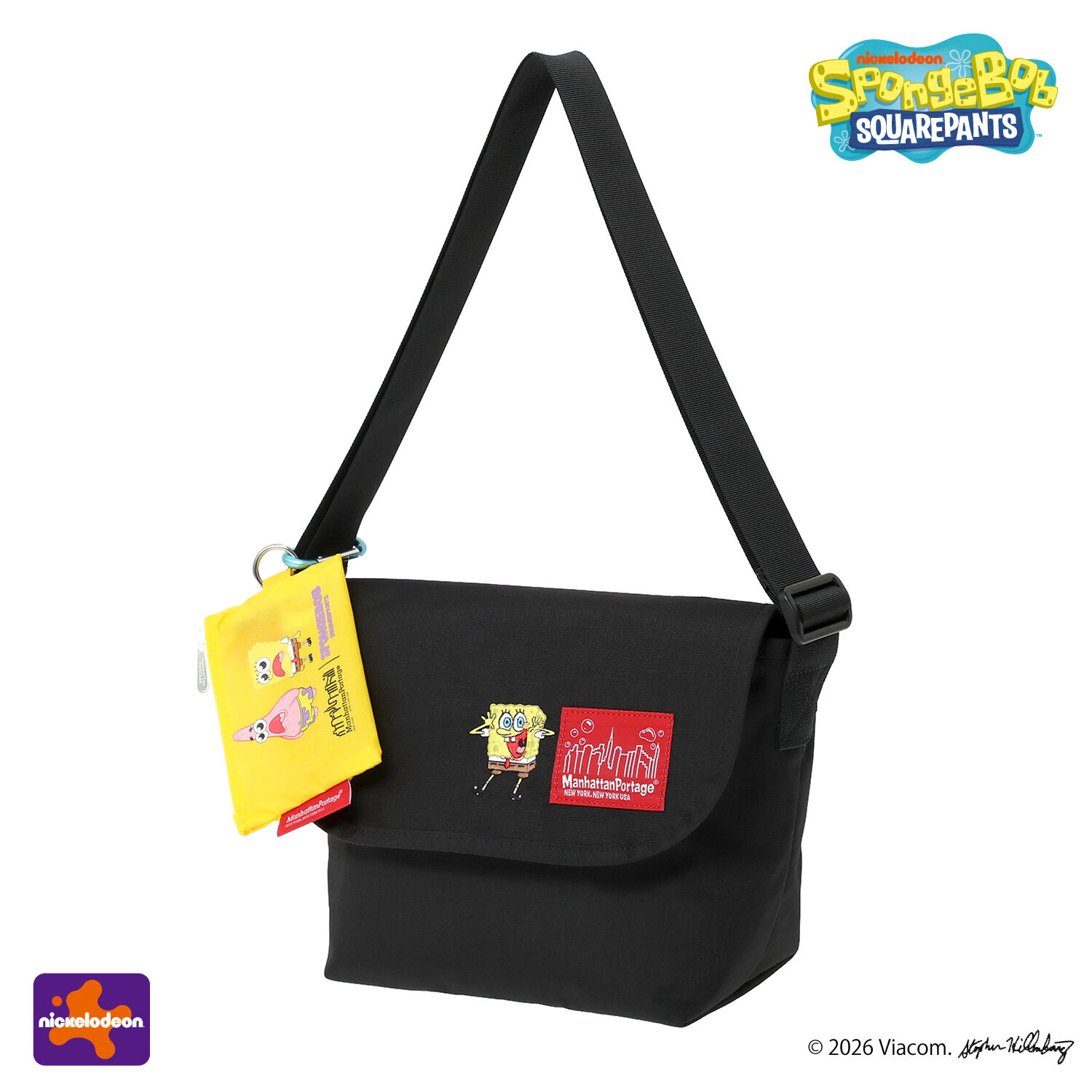 Manhattan Portage「NYLON MESSENGER BAG JR (SM) BP W/DIV MGNT 500D CORDURA / SPONGE BOB」|ショルダー・メッセンジャー|