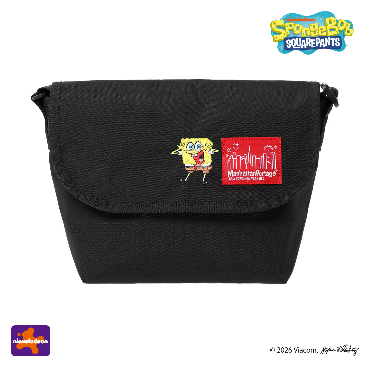 Manhattan Portage「NYLON MESSENGER BAG JR (SM) BP W/DIV MGNT 500D CORDURA / SPONGE BOB」|ショルダー・メッセンジャー|
