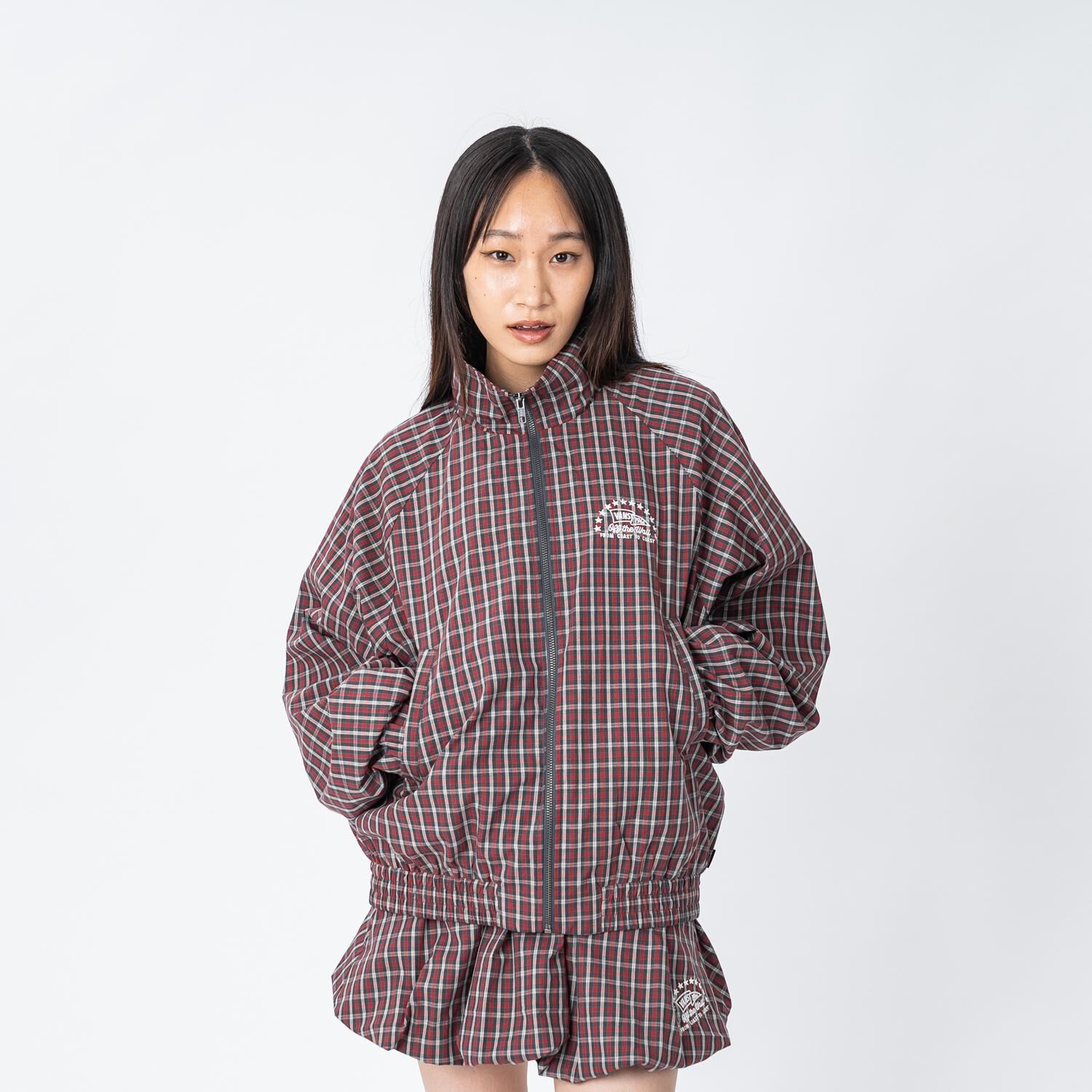 VANS「【VANSｱﾊﾟﾚﾙ(WJ)】W CHECK ZIP BLOUSON」|ポロシャツ|