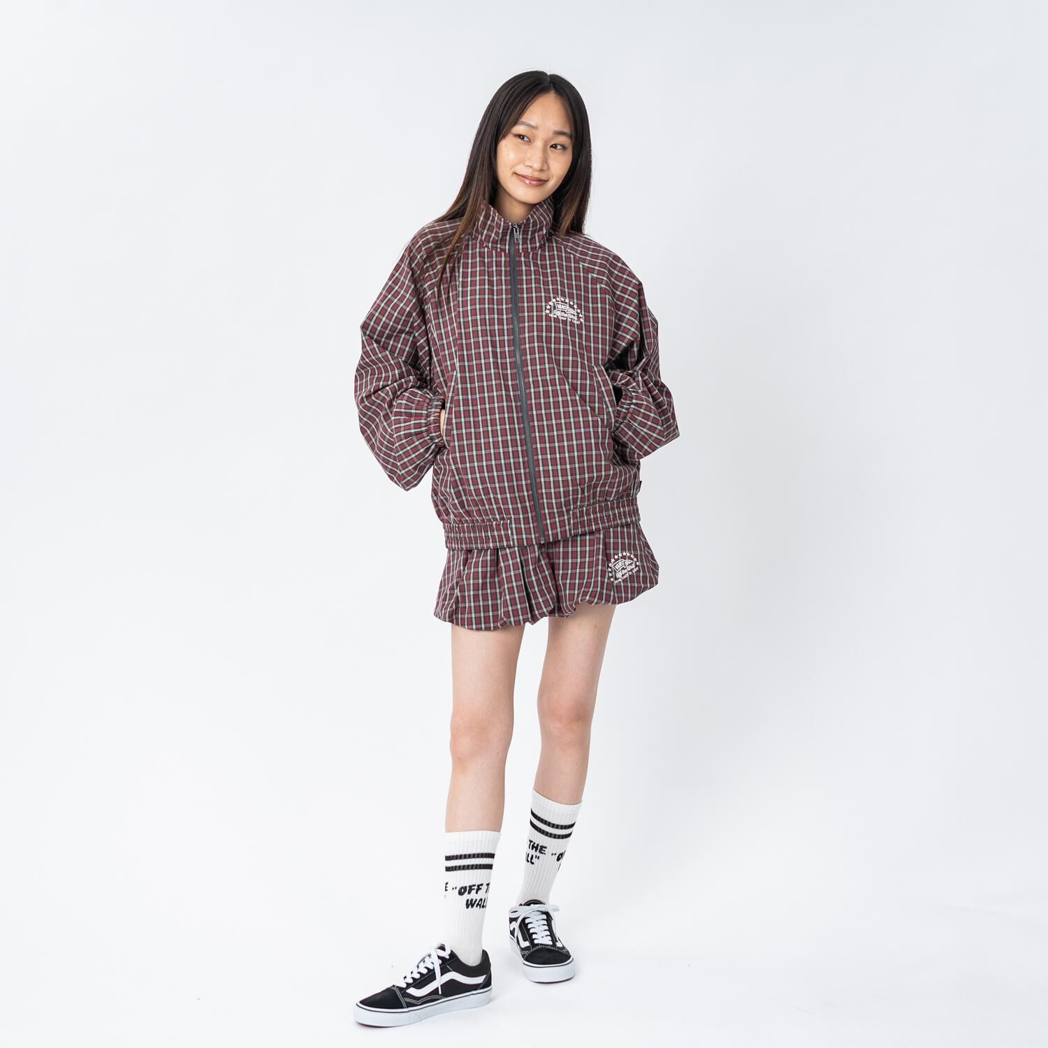 VANS「【VANSｱﾊﾟﾚﾙ(WJ)】W CHECK ZIP BLOUSON」|ポロシャツ|