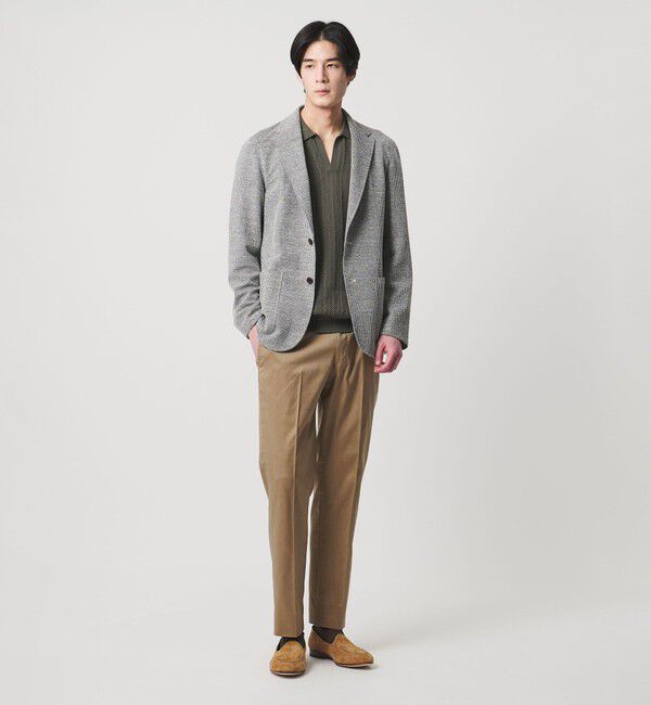 UNITED ARROWS「クールモーション ツイル サイドエクステンド ノープリーツ スラックス COMFORT EASY‐MODEL 接触冷感 吸水」|スラックス|