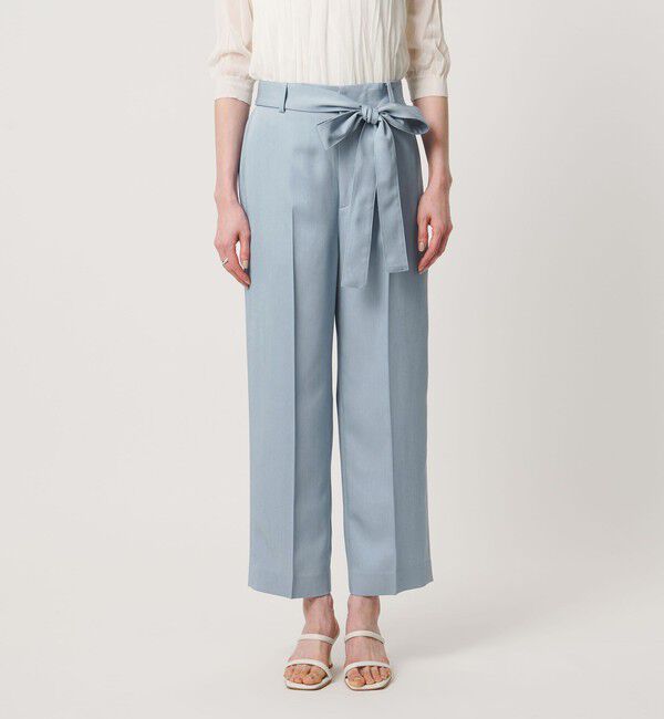 UNITED ARROWS「スラブ リボン テーパードパンツ」|スラックス|