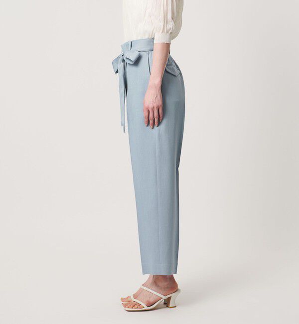 UNITED ARROWS「スラブ リボン テーパードパンツ」|スラックス|