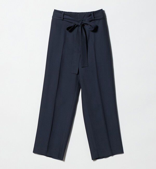 UNITED ARROWS「スラブ リボン テーパードパンツ」|スラックス|