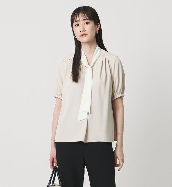 UNITED ARROWS「ボウタイ ショートスリーブ ブラウス」|シャツ・ブラウス|