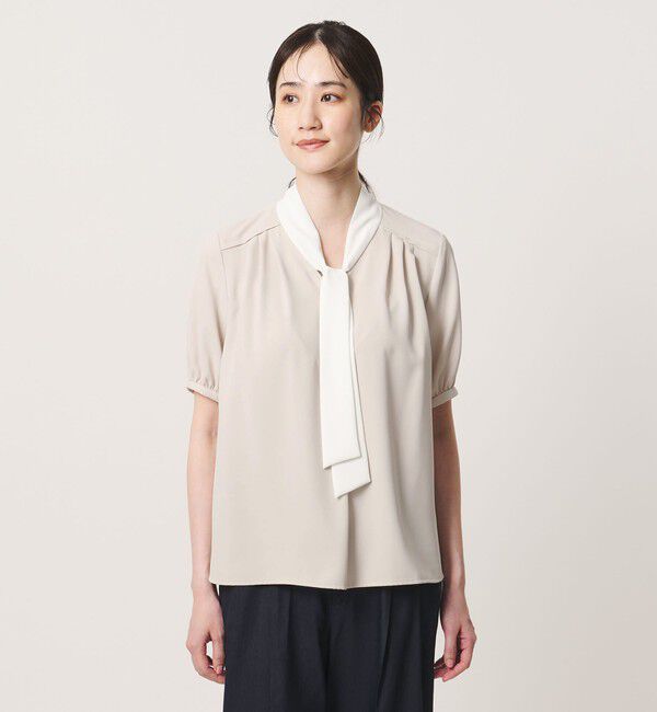 UNITED ARROWS「ボウタイ ショートスリーブ ブラウス」|シャツ・ブラウス|