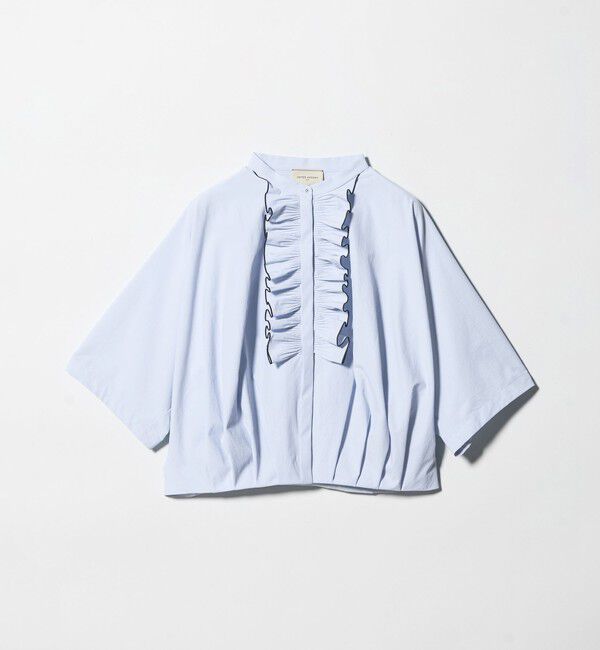 UNITED ARROWS「メロー フリル シャツ ブラウス ‐防しわ 吸水速乾 UVカット 遮熱性 接触冷感 ウォッシャブル‐」|シャツ・ブラウス|
