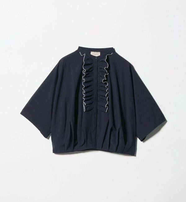 UNITED ARROWS「メロー フリル シャツ ブラウス ‐防しわ 吸水速乾 UVカット 遮熱性 接触冷感 ウォッシャブル‐」|シャツ・ブラウス|