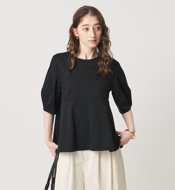 UNITED ARROWS「ポンチ ペプラム ショートスリーブ カットソー」|Tシャツ・カットソー|