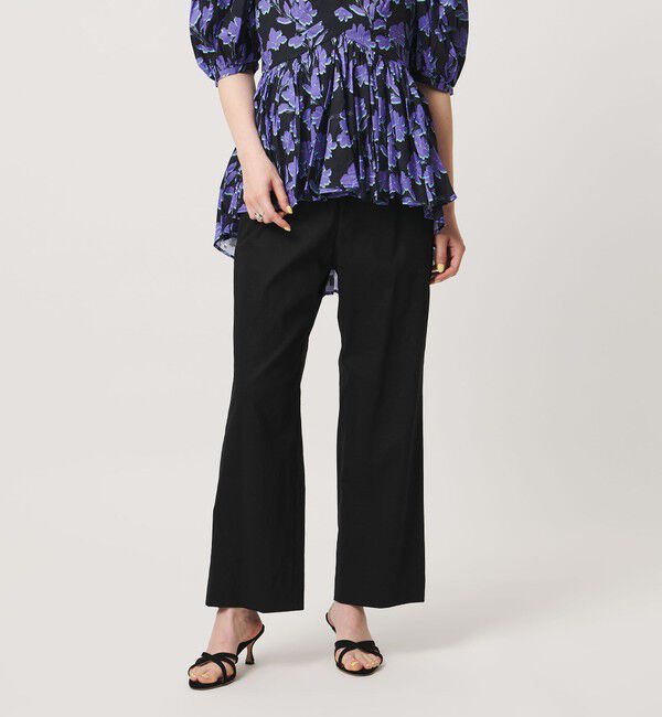 UNITED ARROWS「NALYA クロップドパンツ」|スラックス|BLACK