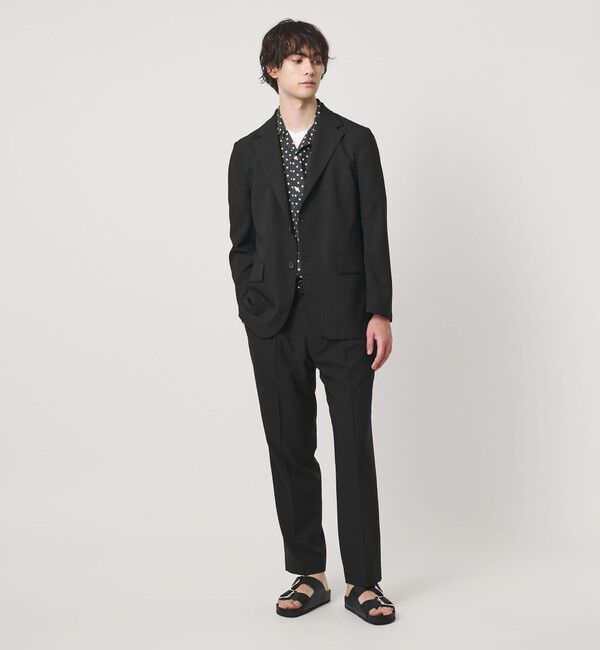 UNITED ARROWS「＜District＞ポリエステル トロピカル 1プリーツ テーパード パンツ」|スーツ|