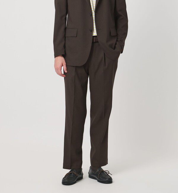 UNITED ARROWS「＜District＞ポリエステル トロピカル 1プリーツ テーパード パンツ」|スーツ|