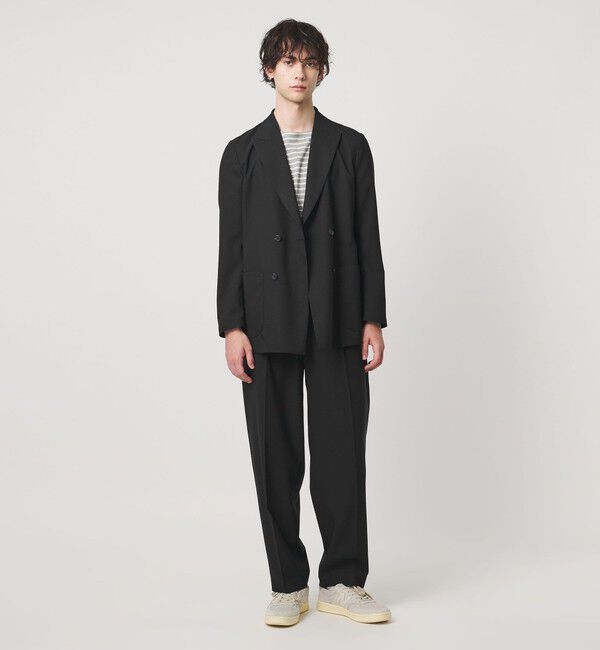 UNITED ARROWS「＜District＞ポリエステル トロピカル ダブル 4ボタン テーラードジャケット」|テーラードジャケット|