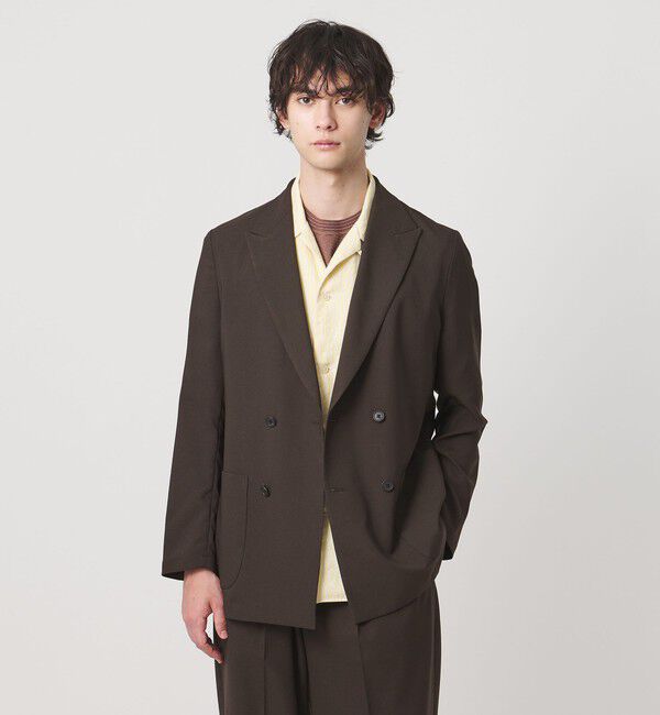 UNITED ARROWS「＜District＞ポリエステル トロピカル ダブル 4ボタン テーラードジャケット」|テーラードジャケット|