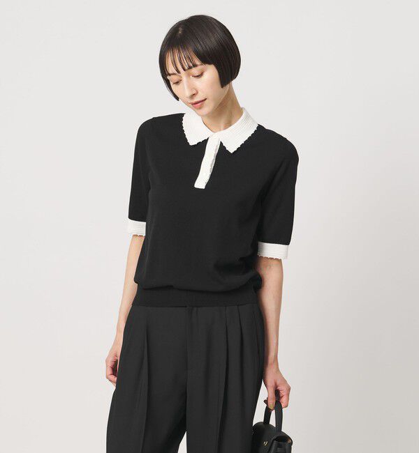 UNITED ARROWS「クロシェ ポロニット ‐ウォッシャブル‐」|ニット・セーター|