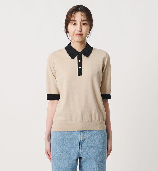 UNITED ARROWS「クロシェ ポロニット ‐ウォッシャブル‐」|ニット・セーター|