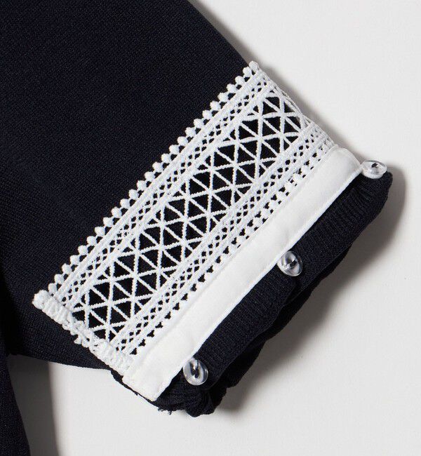 UNITED ARROWS「4WAY ボウタイレース ショートスリーブ ニット」|ニット・セーター|
