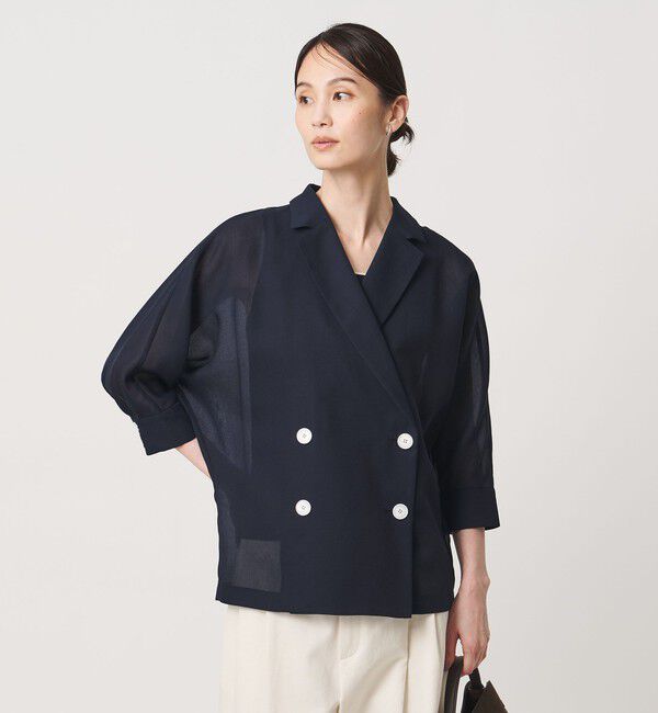 UNITED ARROWS「シアー ドルマン ブラウス ジャケット ‐ウォッシャブル‐」|テーラードジャケット|