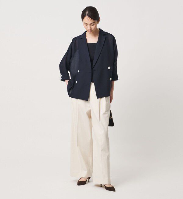 UNITED ARROWS「シアー ドルマン ブラウス ジャケット ‐ウォッシャブル‐」|テーラードジャケット|