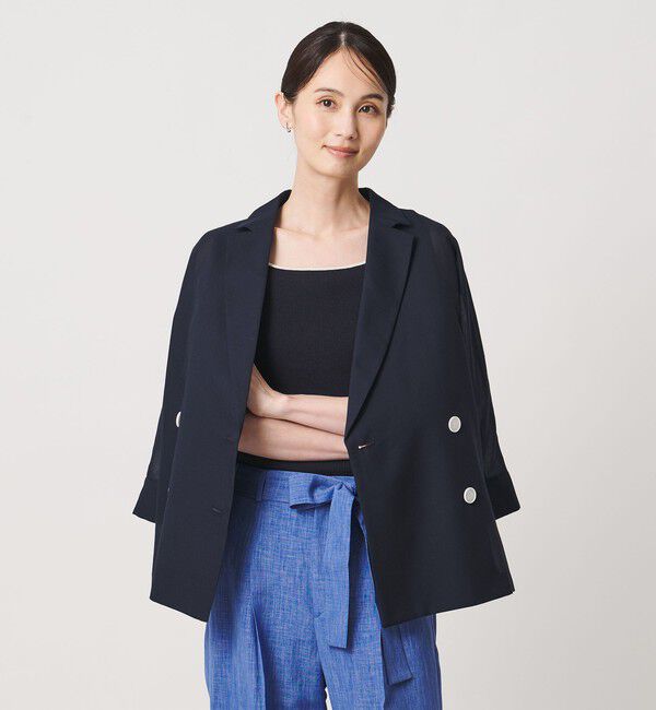 UNITED ARROWS「シアー ドルマン ブラウス ジャケット ‐ウォッシャブル‐」|テーラードジャケット|