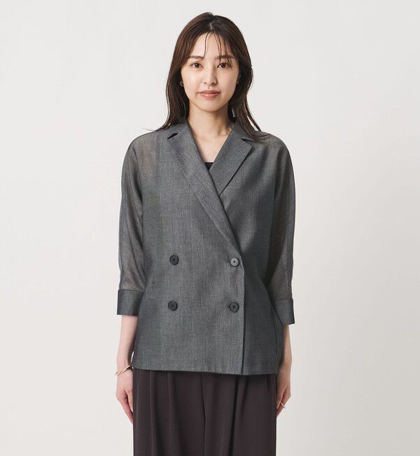 UNITED ARROWS「シアー ドルマン ブラウス ジャケット ‐ウォッシャブル‐」|テーラードジャケット|