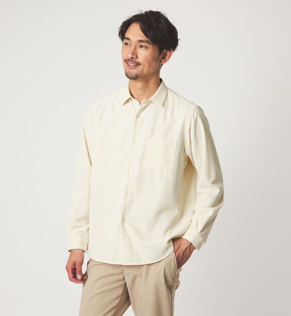 UNITED ARROWS green label relaxing「【WEB限定】JUST fit ソフトドレープ 長袖 シャツ」|シャツ・ブラウス|OFF WHITE