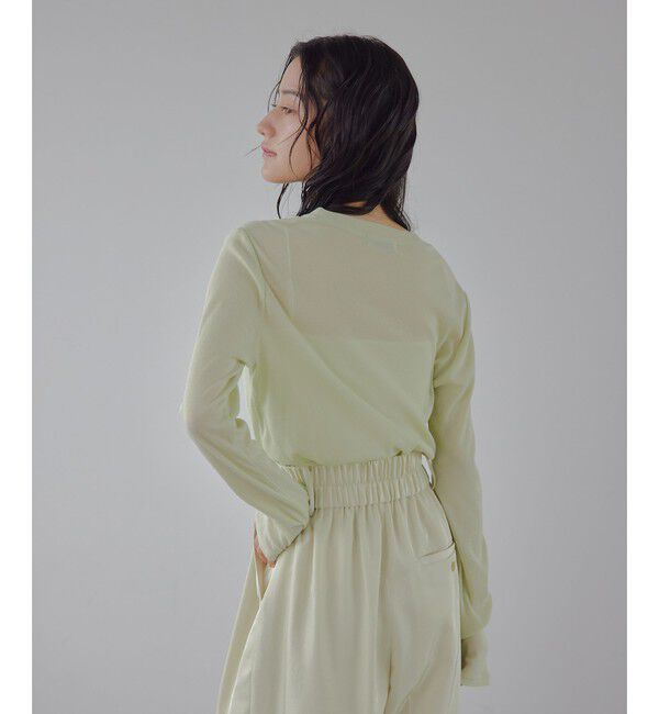 EMMEL REFINES「＜EMMEL REFINES＞EM テレコ クルーネック ロングスリーブ」|Tシャツ・カットソー|