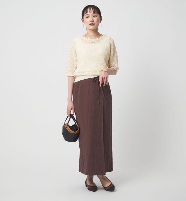 UNITED ARROWS green label relaxing「ノットヤーン ショートスリーブ プルオーバー ウォッシャブル」|ニット・セーター|