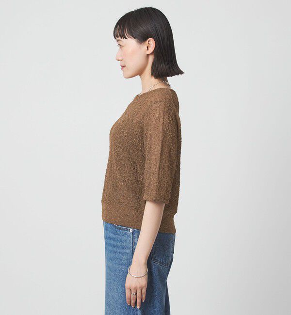 UNITED ARROWS green label relaxing「ノットヤーン ショートスリーブ プルオーバー ウォッシャブル」|ニット・セーター|