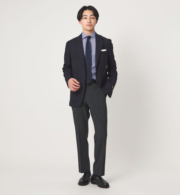UNITED ARROWS green label relaxing「MADE BY HITOYOSHI ギンガムチェック ワイドカラー ドレスシャツ」|シャツ・ブラウス|