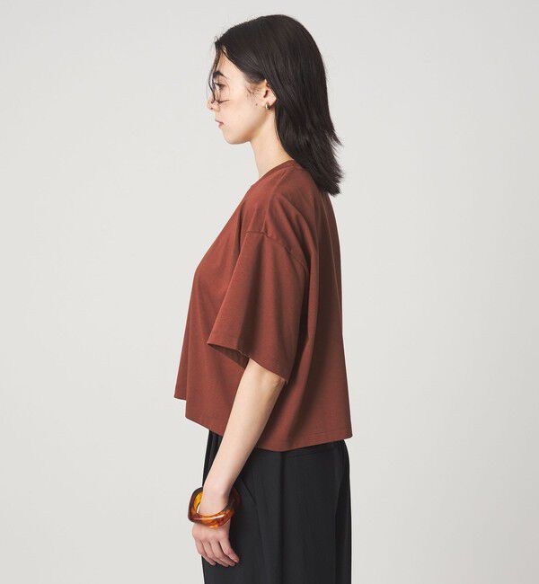 UNITED ARROWS green label relaxing「＜スタイリスト兵藤千尋さんコラボ＞クロップド ワイド Tシャツ UVカット」|Tシャツ・カットソー|