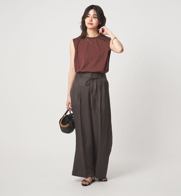 UNITED ARROWS green label relaxing「ショルダータック ノースリーブ プルオーバー カットソー」|Tシャツ・カットソー|