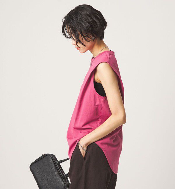 UNITED ARROWS green label relaxing「ショルダータック ノースリーブ プルオーバー カットソー」|Tシャツ・カットソー|