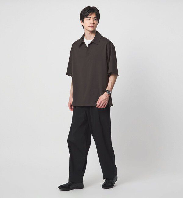 UNITED ARROWS green label relaxing「ウォッシャブルトロ スキッパー 半袖 シャツ プルオーバー -ウォッシャブル・ストレッチ-」|シャツ・ブラウス|
