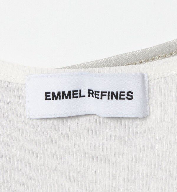 EMMEL REFINES「＜EMMEL REFINES＞EM フリルギャザー チュールレイヤー ノースリーブ」|Tシャツ・カットソー|