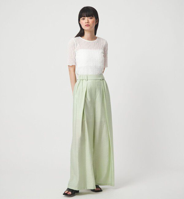 EMMEL REFINES「＜EMMEL REFINES＞EM ウェーブシアー クルーネック 5スリーブ」|Tシャツ・カットソー|