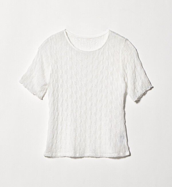 EMMEL REFINES「＜EMMEL REFINES＞EM ウェーブシアー クルーネック 5スリーブ」|Tシャツ・カットソー|