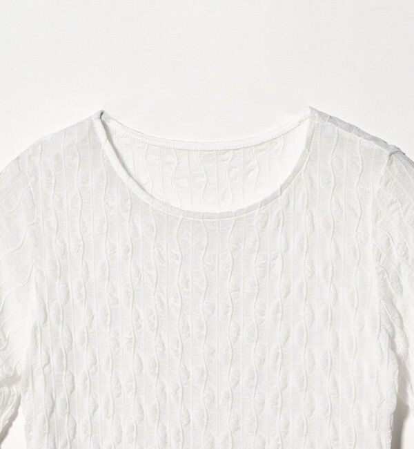 EMMEL REFINES「＜EMMEL REFINES＞EM ウェーブシアー クルーネック 5スリーブ」|Tシャツ・カットソー|